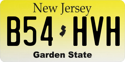 NJ license plate B54HVH