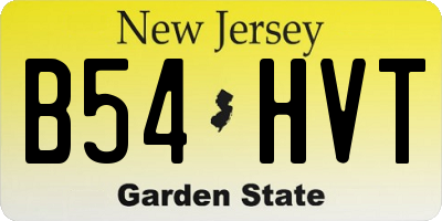 NJ license plate B54HVT