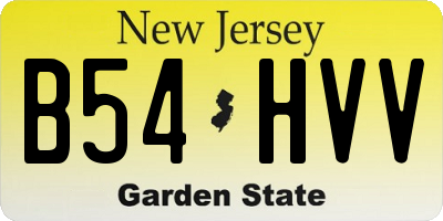 NJ license plate B54HVV