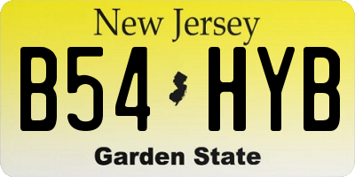NJ license plate B54HYB