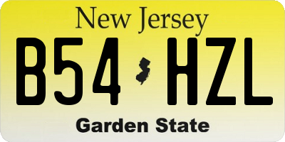 NJ license plate B54HZL