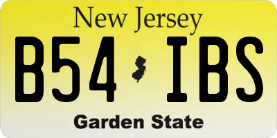 NJ license plate B54IBS