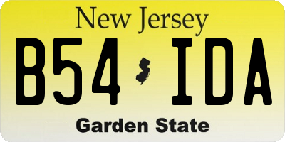 NJ license plate B54IDA