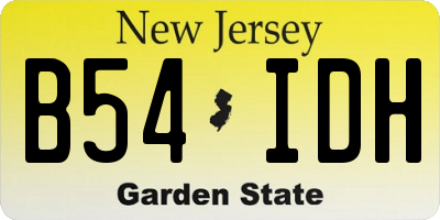 NJ license plate B54IDH