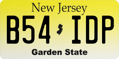 NJ license plate B54IDP