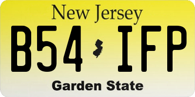 NJ license plate B54IFP