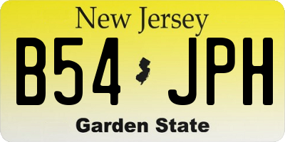 NJ license plate B54JPH