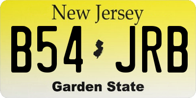 NJ license plate B54JRB