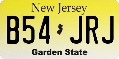 NJ license plate B54JRJ
