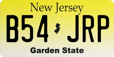 NJ license plate B54JRP