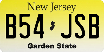 NJ license plate B54JSB