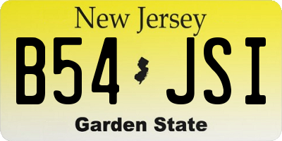 NJ license plate B54JSI
