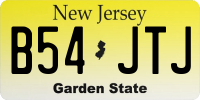 NJ license plate B54JTJ