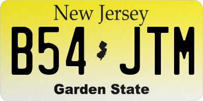 NJ license plate B54JTM