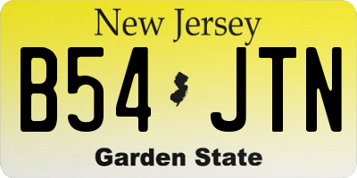 NJ license plate B54JTN