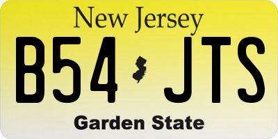 NJ license plate B54JTS