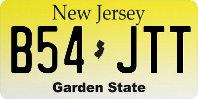 NJ license plate B54JTT
