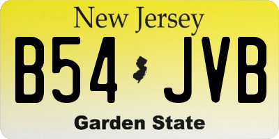 NJ license plate B54JVB