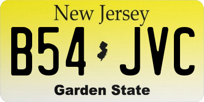 NJ license plate B54JVC