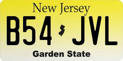 NJ license plate B54JVL
