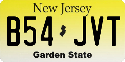 NJ license plate B54JVT