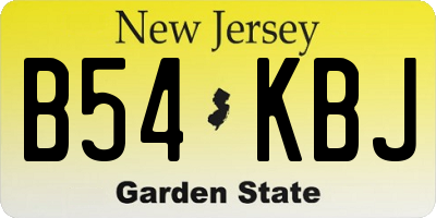 NJ license plate B54KBJ