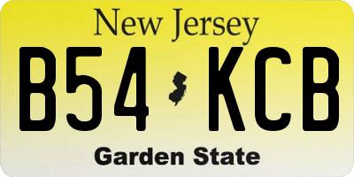NJ license plate B54KCB