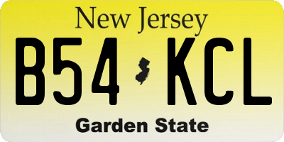NJ license plate B54KCL