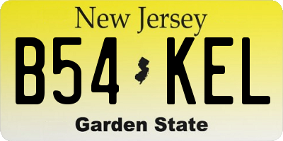 NJ license plate B54KEL