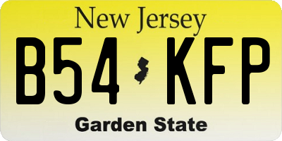 NJ license plate B54KFP