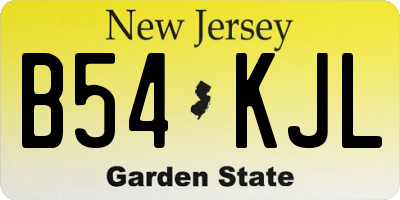 NJ license plate B54KJL
