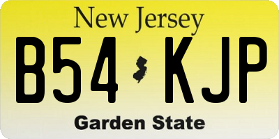 NJ license plate B54KJP