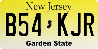 NJ license plate B54KJR