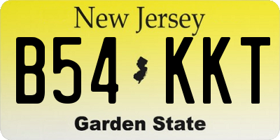 NJ license plate B54KKT
