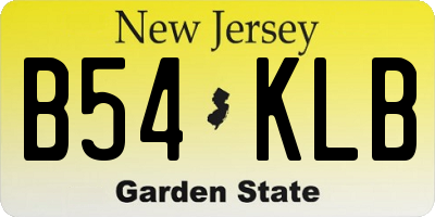NJ license plate B54KLB