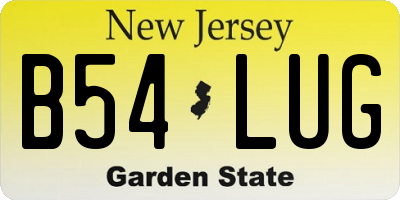 NJ license plate B54LUG
