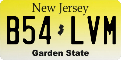 NJ license plate B54LVM
