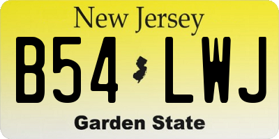 NJ license plate B54LWJ
