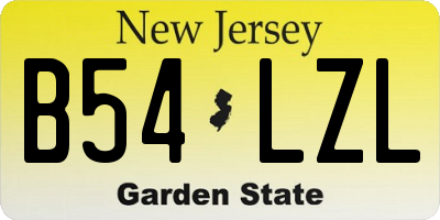 NJ license plate B54LZL