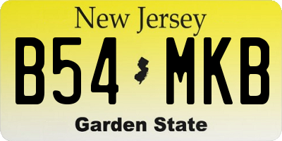 NJ license plate B54MKB
