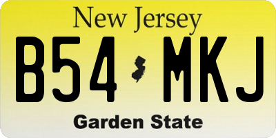 NJ license plate B54MKJ