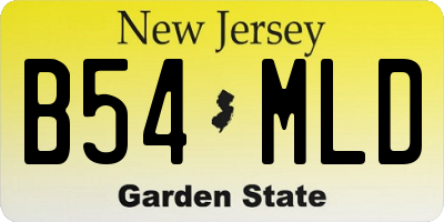 NJ license plate B54MLD