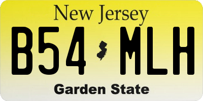 NJ license plate B54MLH
