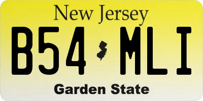 NJ license plate B54MLI