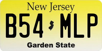 NJ license plate B54MLP