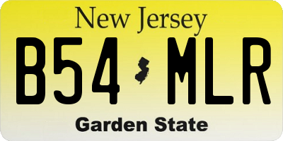 NJ license plate B54MLR