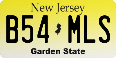 NJ license plate B54MLS
