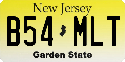 NJ license plate B54MLT