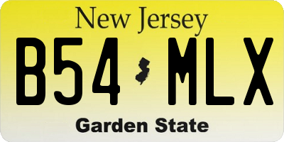 NJ license plate B54MLX