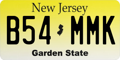 NJ license plate B54MMK